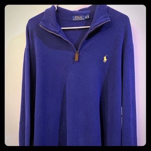 Blue/Purple Polo Sweater quarter zip XL